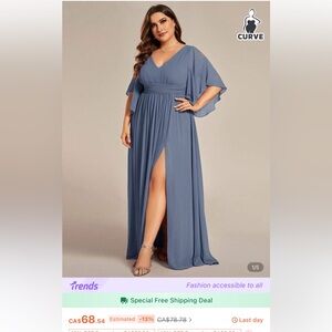 SHEIN Dusty Blue Wedding Dress